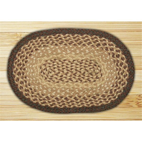 Earth Rugs Chocolate-Natural Round Swatch 46-017